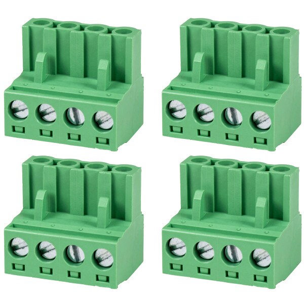 Main product image for Phoenix Type Connector 4-Pole 5mm Pitch 4-Pack 091-372